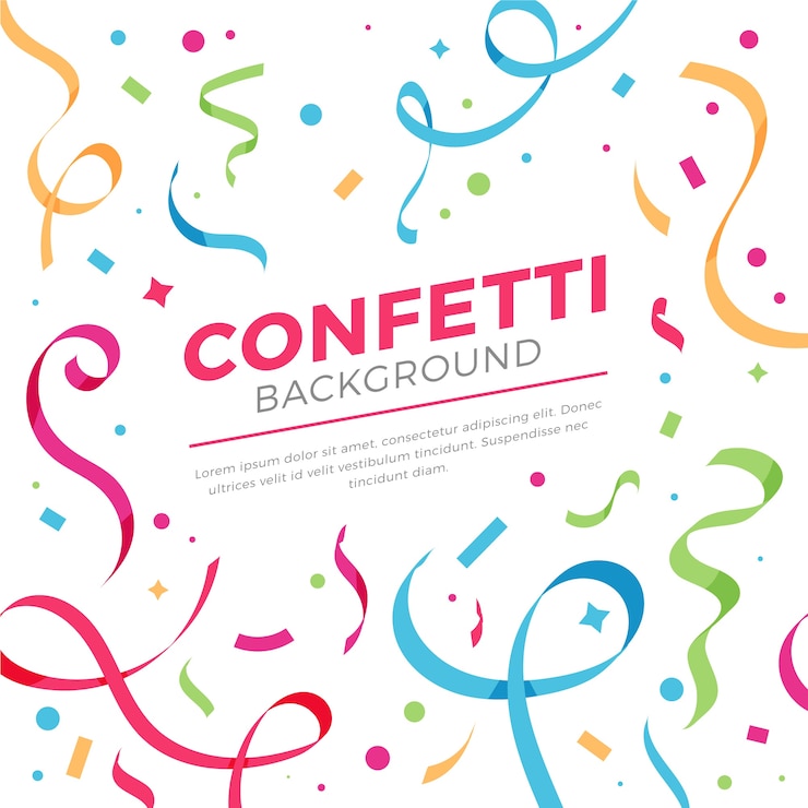 Vector Gratis confetti background in flat design