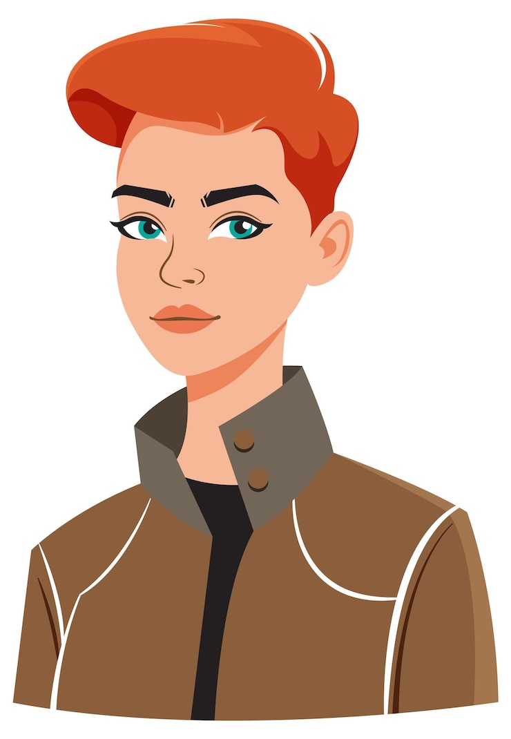 Vector Gratis confident woman with red hair