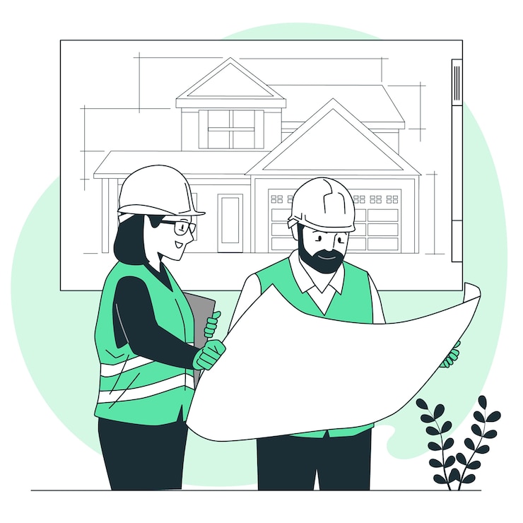Vector Gratis construction architect concept illustration