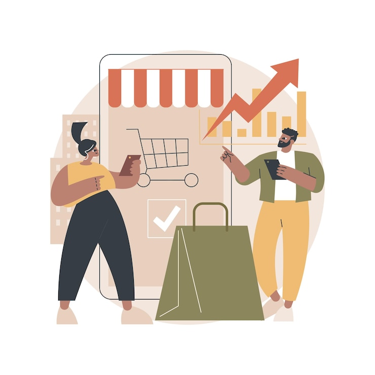 Vector Gratis consumer demand abstract illustration