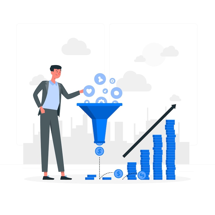 Vector Gratis conversion rate optimization concept illustration
