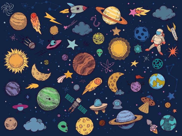 Vector Gratis coretan ruang warna