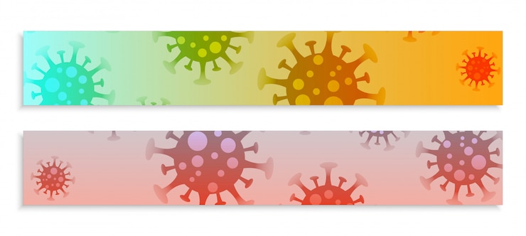 Vector Gratis coronavirus infection spread wide banners set vector