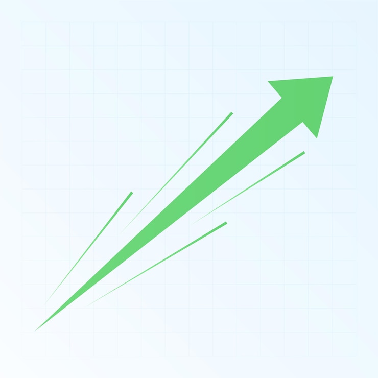 Vector Gratis corporate business growth arrow showing upward trend