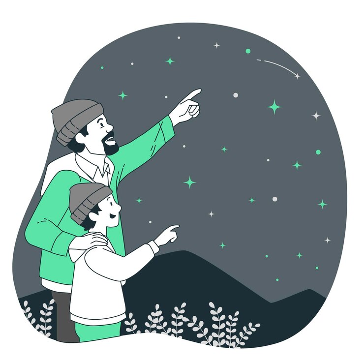 Vector Gratis counting stars concept illustration