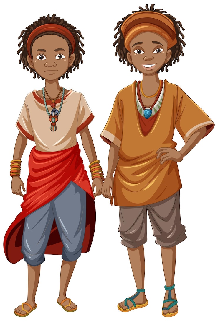 Vector Gratis couple in african traditional attire