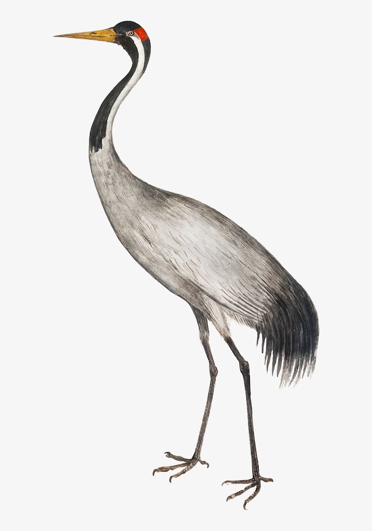 Vector Gratis crane in vintage style