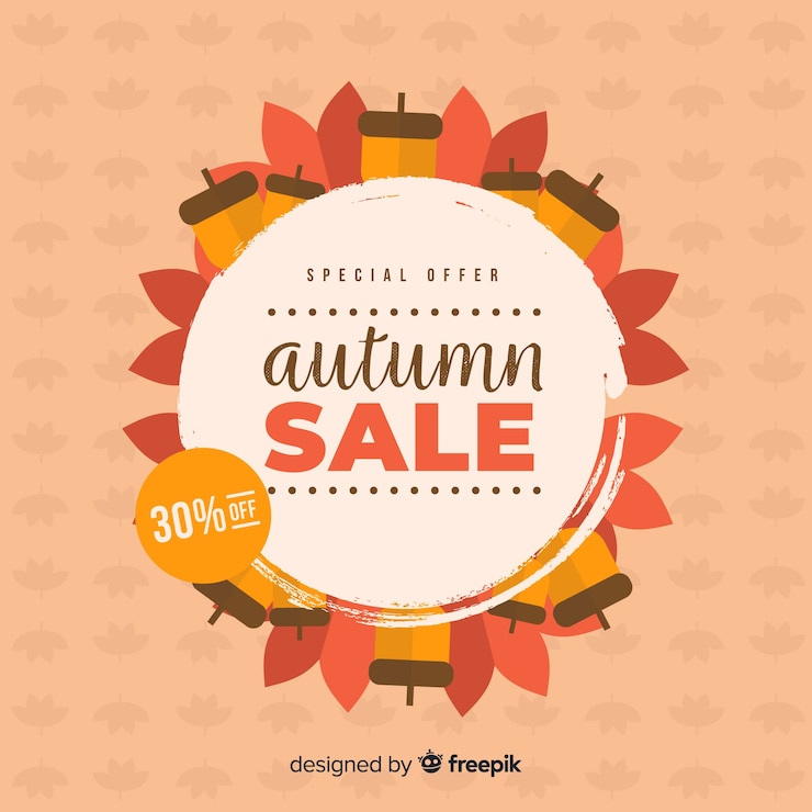Vector Gratis creative autumn sale background