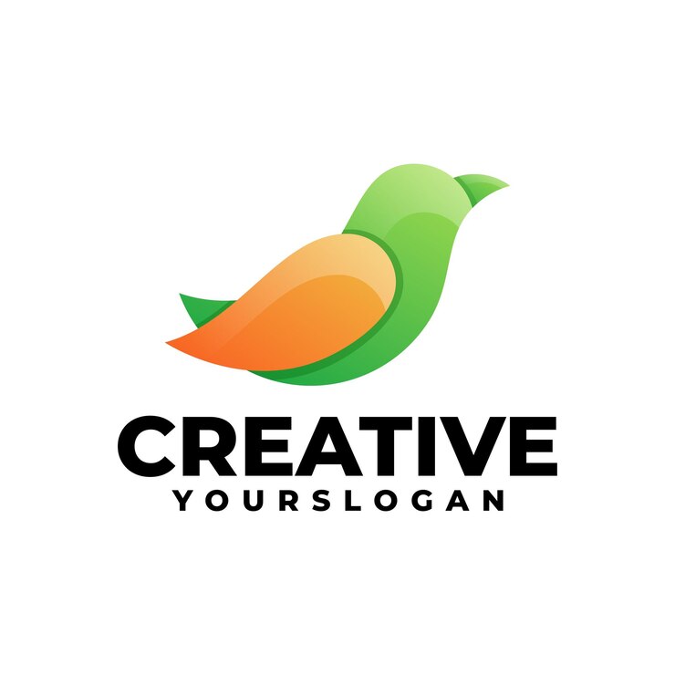 Vector Gratis creative bird gradient logo design