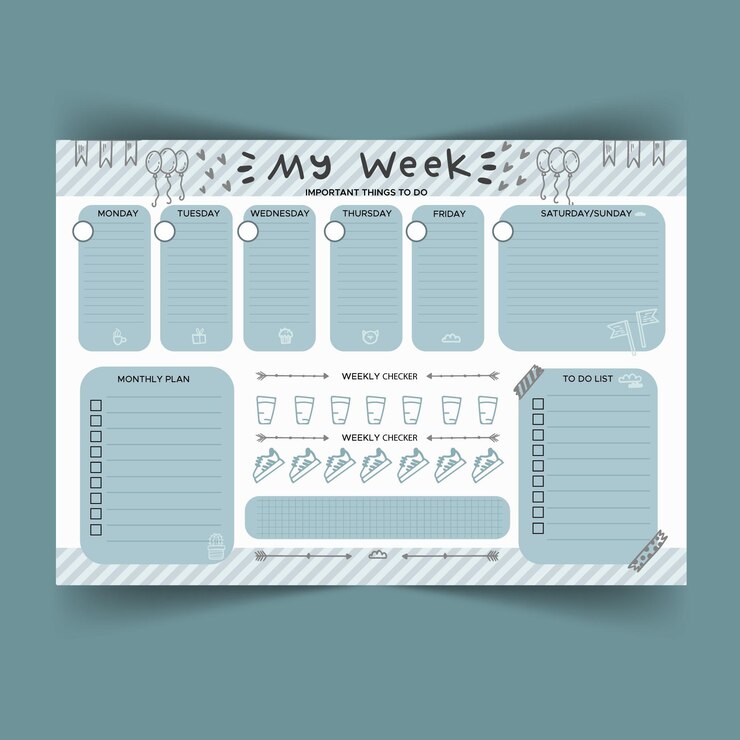 Vector Gratis creative bullet journal planner template