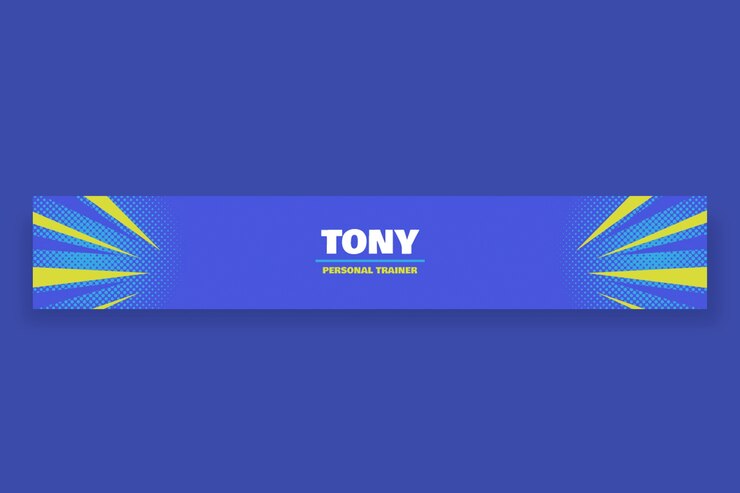 Vector Gratis creative comic personal trainer linkedin banner
