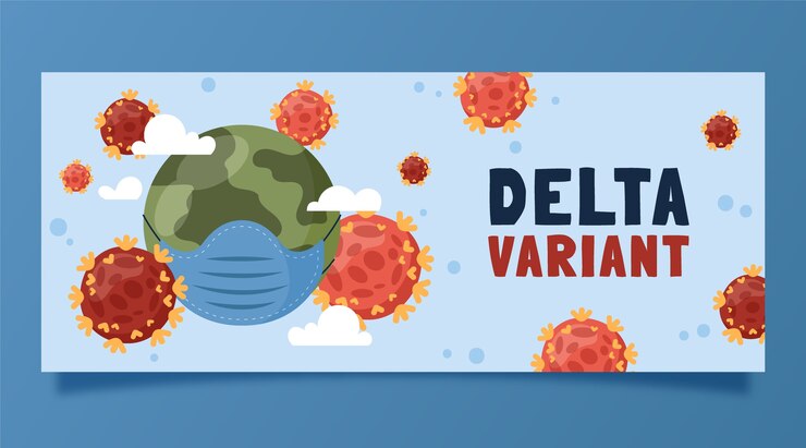 Vector Gratis creative delta variant banner