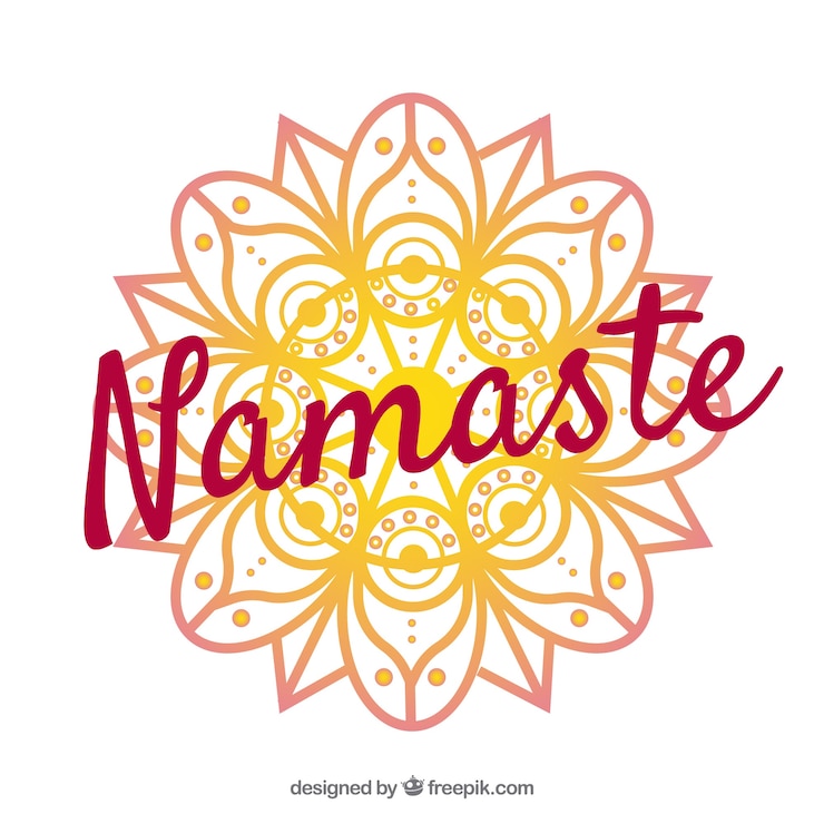 Vector Gratis creative namaste background