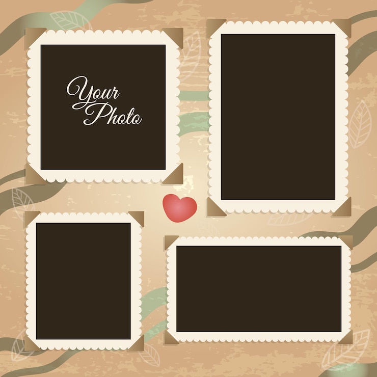 Vector Gratis creative vintage scrapbook set