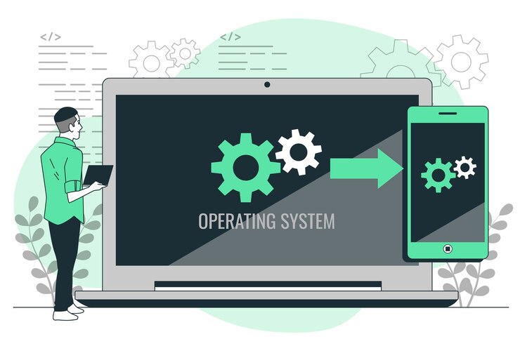 Vector Gratis cross-platform software concept illustration
