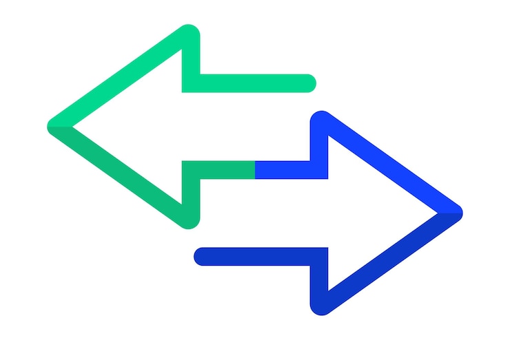 Vector Gratis crossed arrows