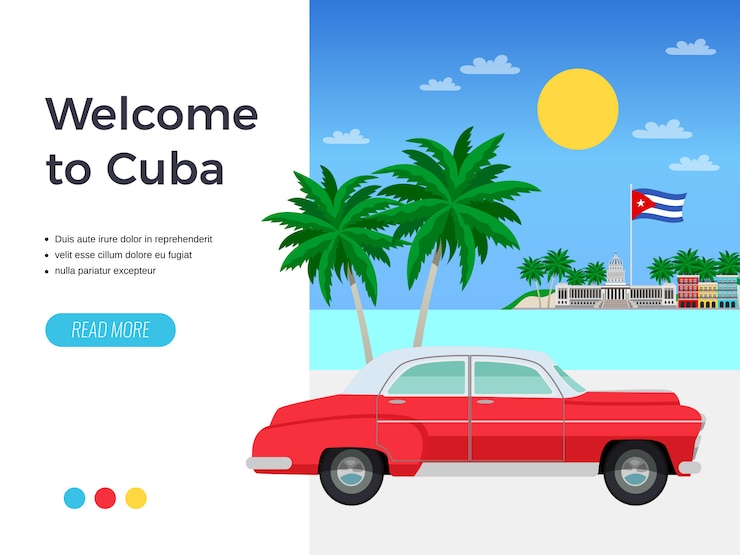 Vector Gratis cuba travel poster