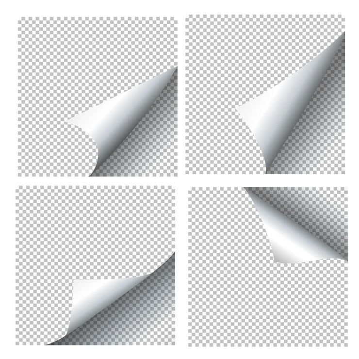 Vector Gratis curled paper sheets.