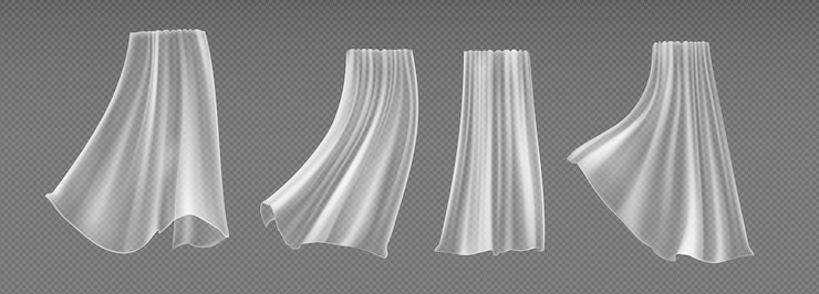 Vector Gratis curtain window wind simulation