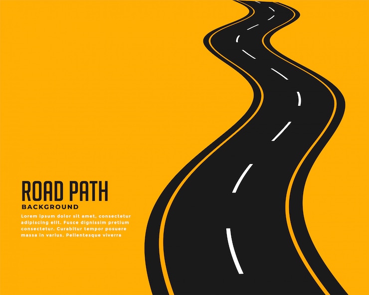 Vector Gratis curve winding roadway background 