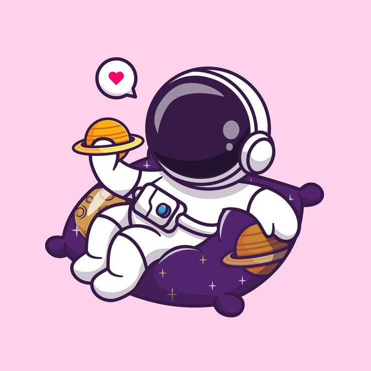 Vector Gratis cute astronaut holding planet on the space pillow cartoon vector icon illustration science techno
