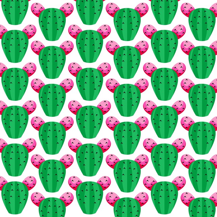 Vector Gratis cute cactus pattern