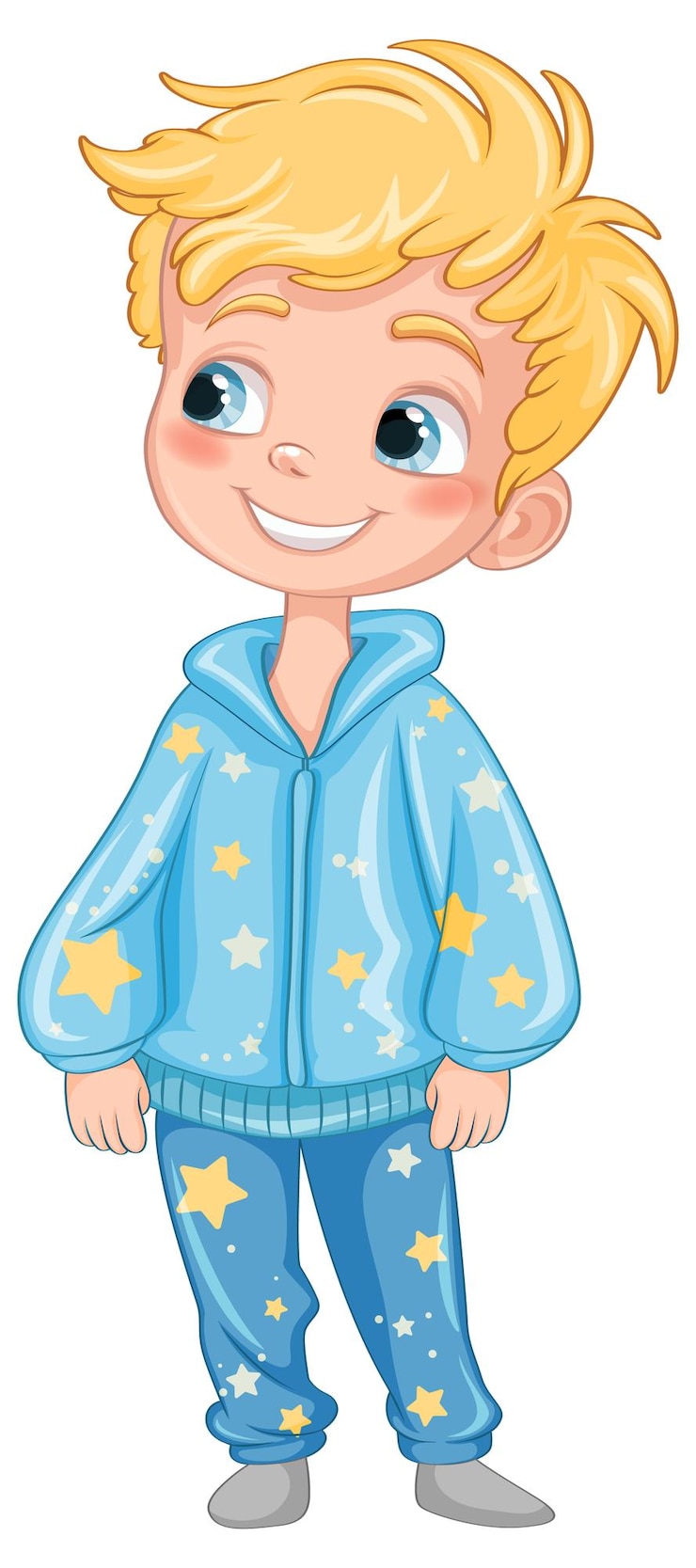 Vector Gratis cute cartoon character in pajamas