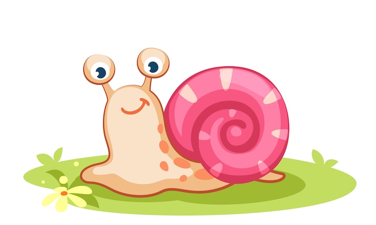 Vector Gratis cute cartoon snail vector illustration