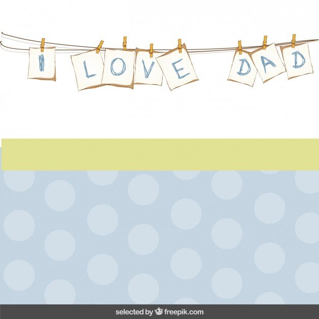 Vector Gratis cute fathers day card