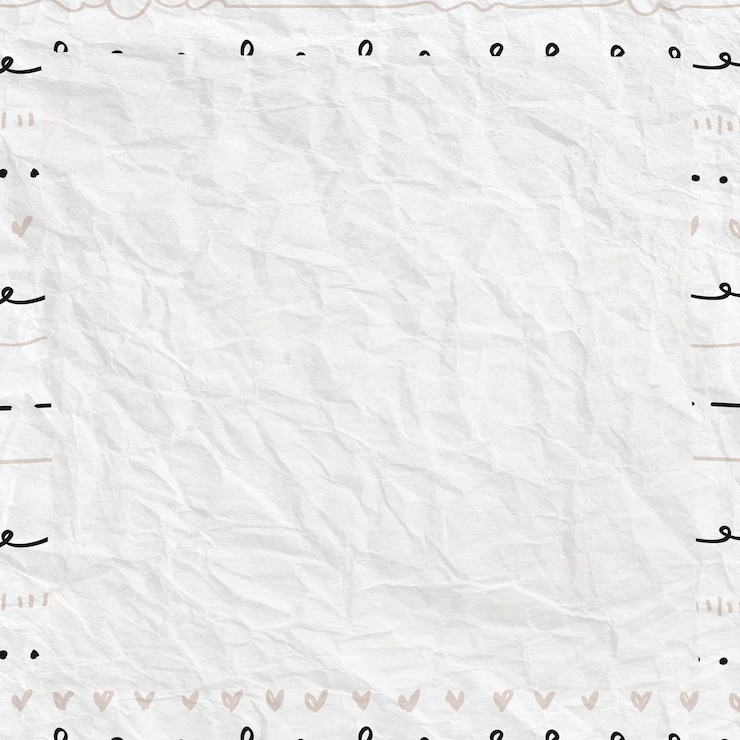 Vector Gratis cute frame  in doodle style on crumpled paper