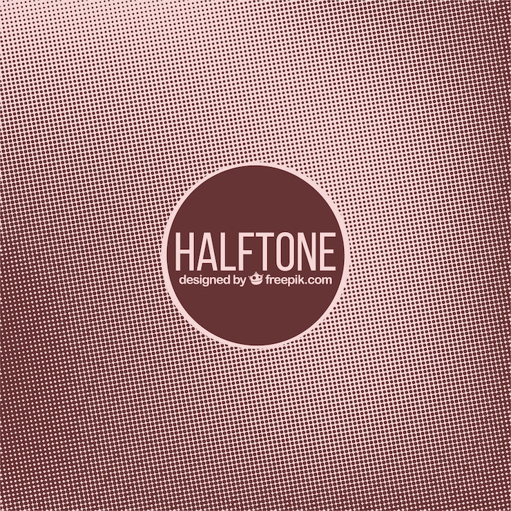 Vector Gratis cute halftone background in vintage style