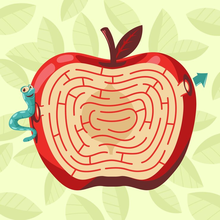 Vector Gratis cute maze for kids