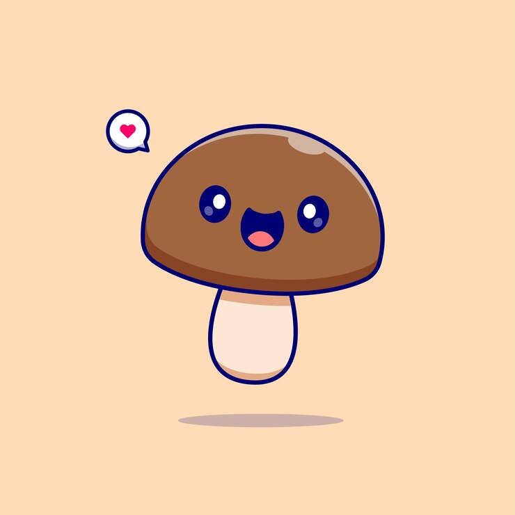 Vector Gratis cute mushroom vegetable cartoon vector icon illustration food nature icon isolated flat vector