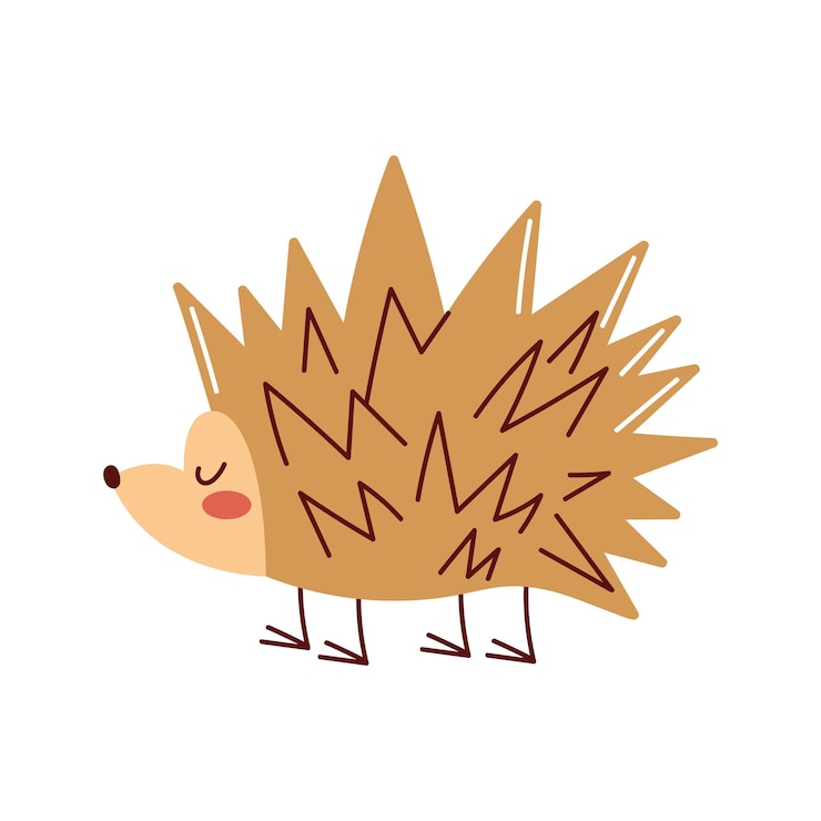 Vector Gratis cute purcopine animal