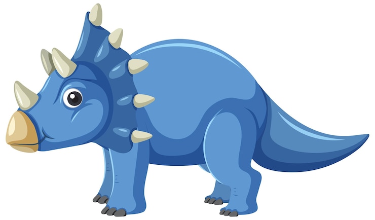Vector Gratis cute triceratop dinosaur cartoon