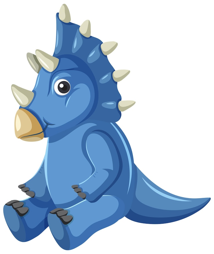Vector Gratis cute triceratop dinosaur cartoon