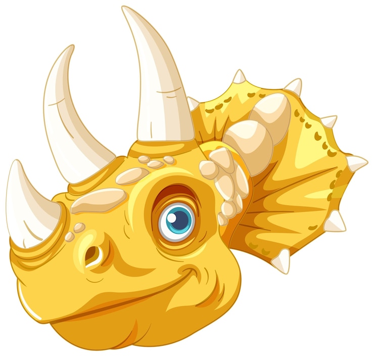 Vector Gratis cute yellow dinosaur illustration