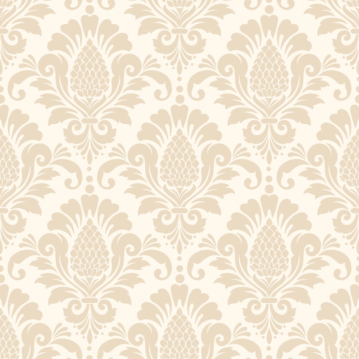 Vector Gratis  damask seamless pattern background. 