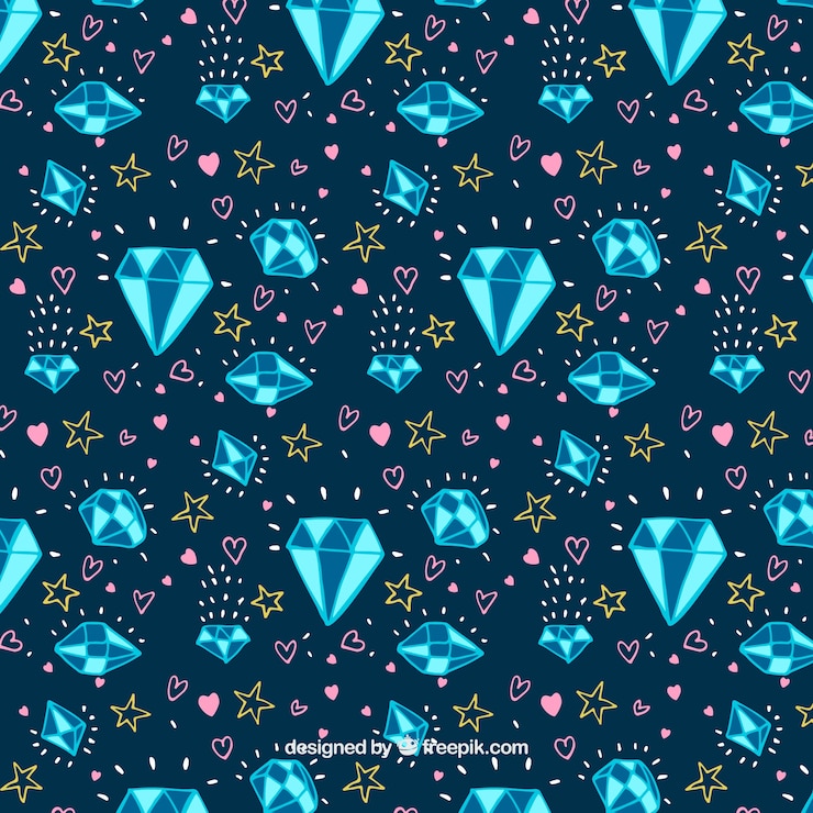 Vector Gratis dark blue background with diamonds in blue tones