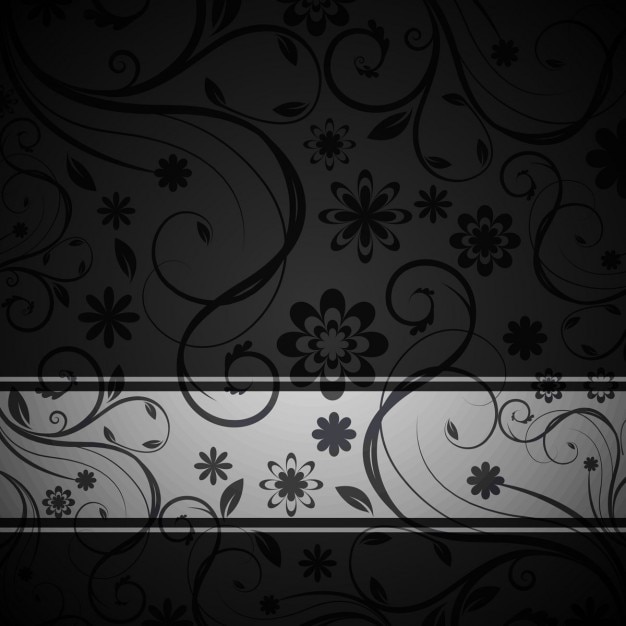Vector Gratis dark floral background