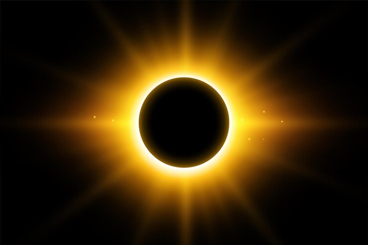 Vector Gratis dark round shape design with glowing sunlight rays effect
