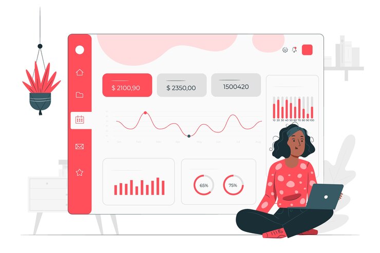 Vector Gratis dashboard concept illustration
