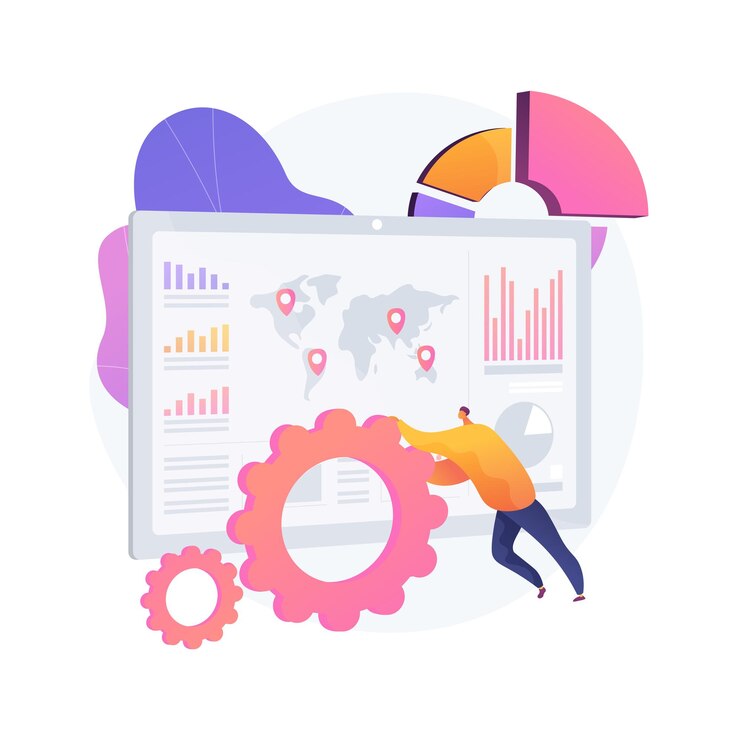 Vector Gratis dashboard service abstract concept illustration