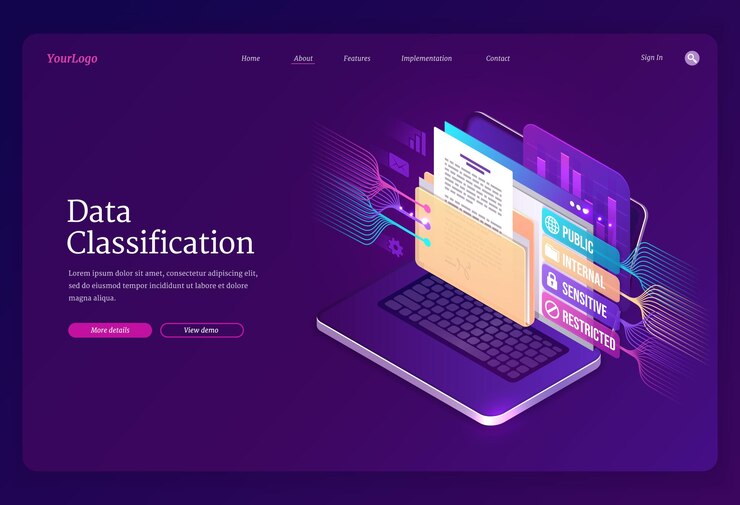 Vector Gratis data classification vector banner