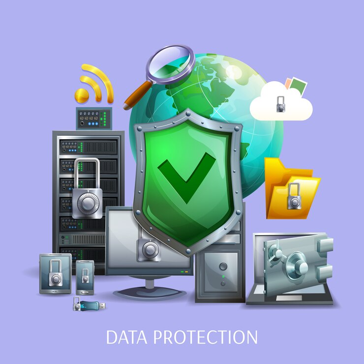 Vector Gratis  data protection concept 