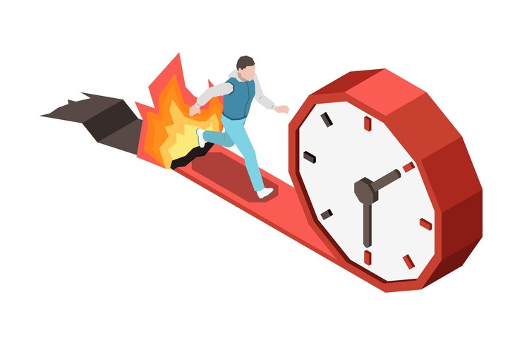 Vector Gratis deadline fire running composition