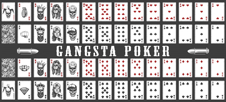 Vector Gratis deck of gangsta playing cards