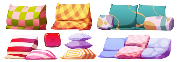 Vector Gratis decorative and sleeping pillow set