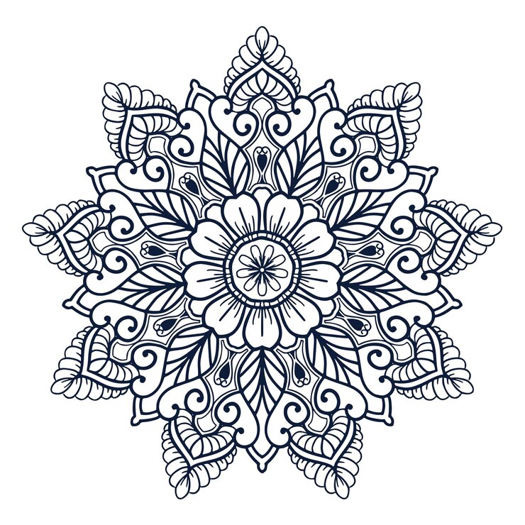 Vector Gratis decorative artistic mandala floral on white background
