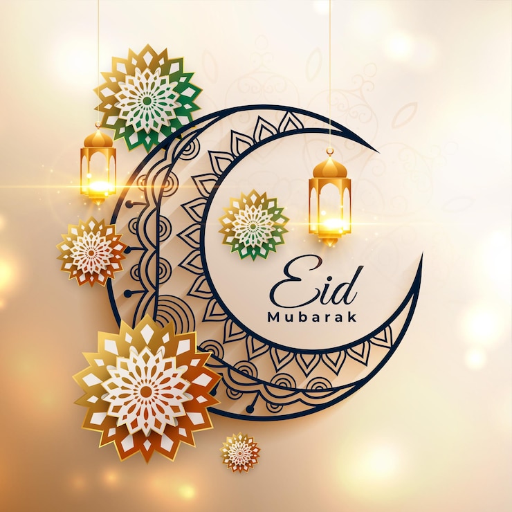 Vector Gratis decorative eid moon for holy festival background